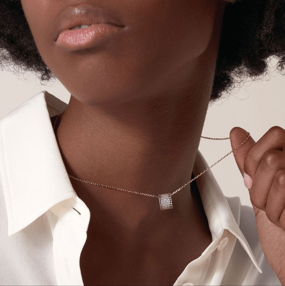Sterling silver diamond necklace - Picture 5 of 9